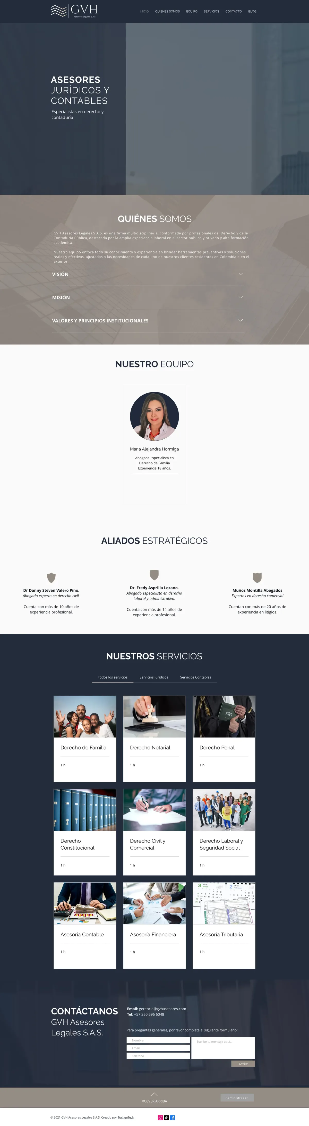Sitio de GVH Asesores