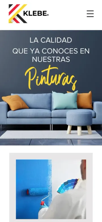 Sitio de Klebe en un teléfono