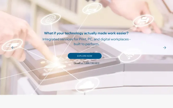 Sitio de QRX Technology en una laptop